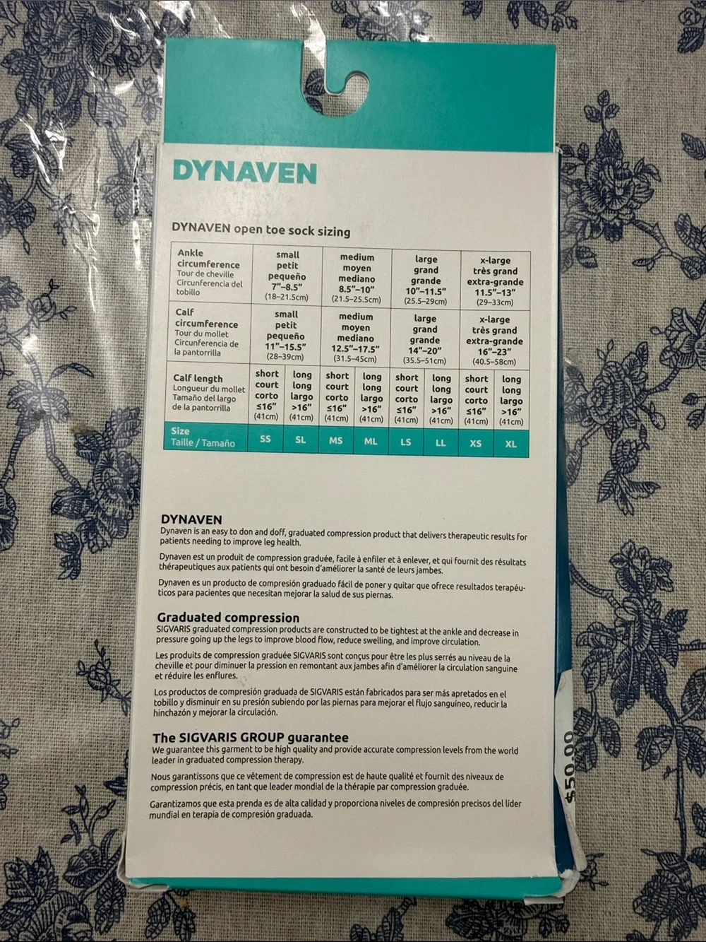 Dynaven Knee-High Medical 20-30 mmHg Compression Socks in Beige knee High SL